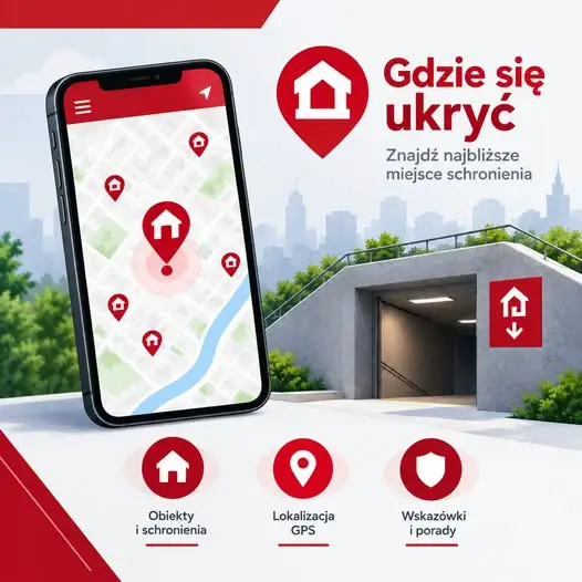 Aplikacja „Gdzie się ukryć” – znajdź schronienie w razie zagrożenia